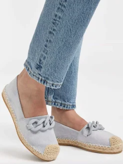 Graceland Instappers-Blauwe Espadrille Sierketting