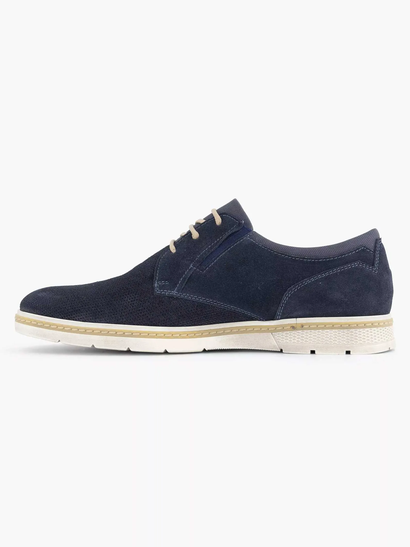 Gallus Geklede Schoenen-Blauwe Leren Veterschoen