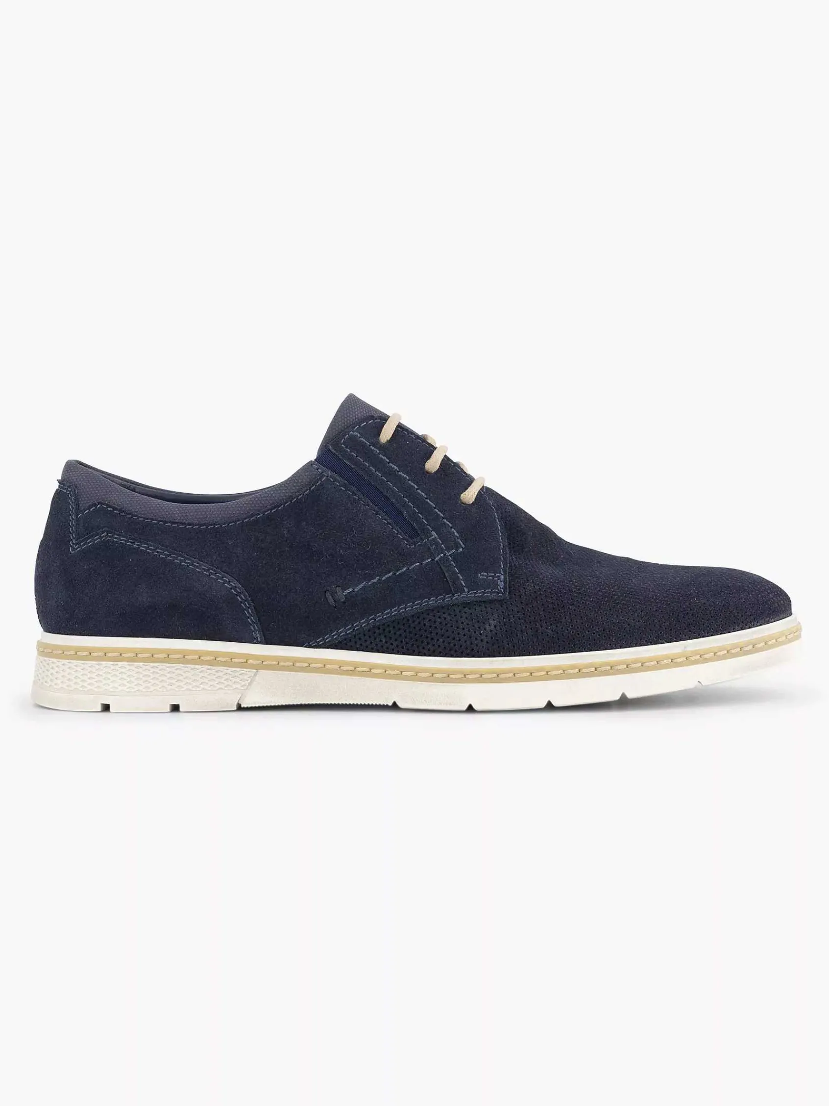 Gallus Geklede Schoenen-Blauwe Leren Veterschoen