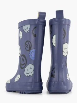 Landrover Jongensschoenen-Blauwe Regenlaars Smiley