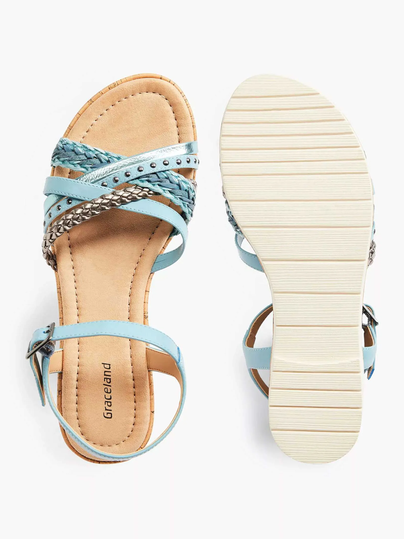 Graceland Sandalen-Blauwe Sandaal