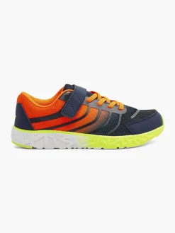 Vty Jongensschoenen-Blauwe Sneaker Elastische Veter
