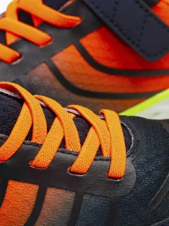 Vty Jongensschoenen-Blauwe Sneaker Elastische Veter