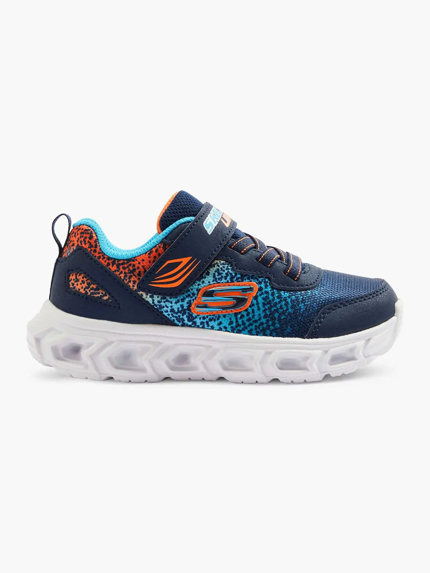 Skechers Jongensschoenen-Blauwe Sneaker Lichtjes