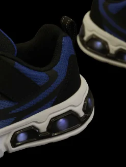 Skechers Jongensschoenen-Blauwe Sneaker Lichtjes