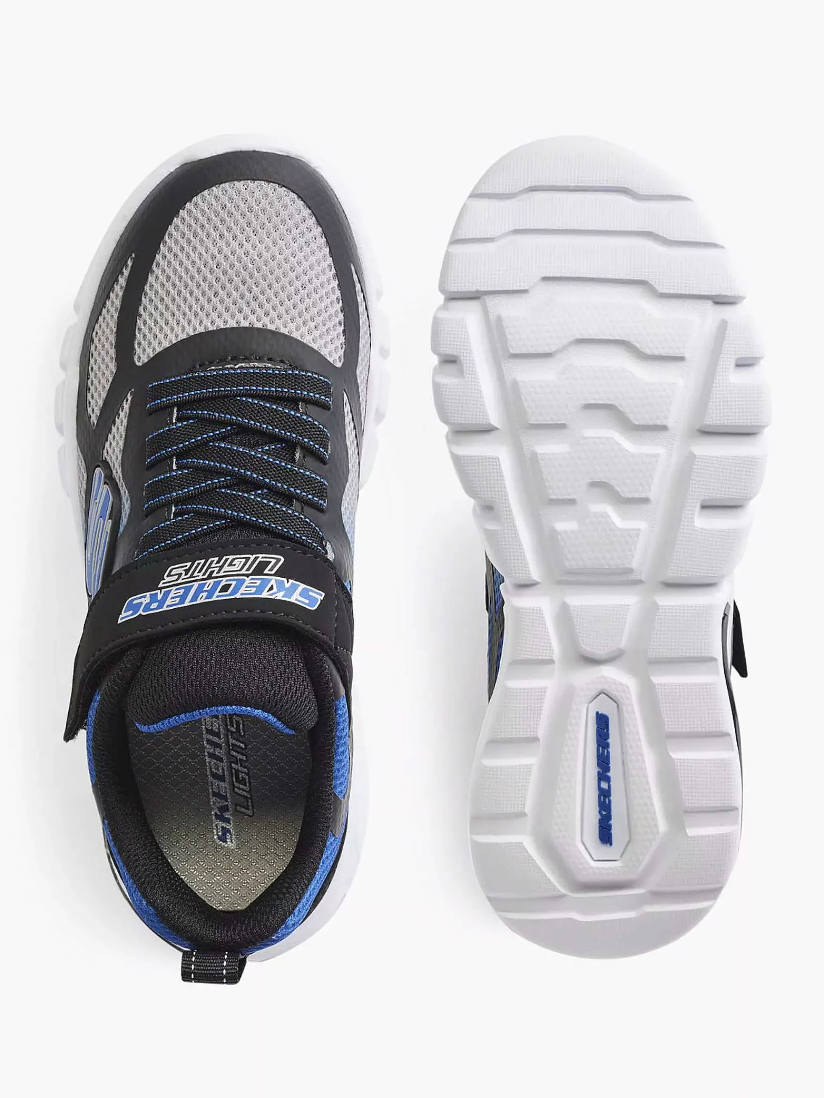 Skechers Jongensschoenen-Blauwe Sneaker Lichtjes