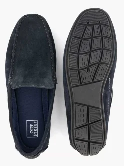 Easy Street Instappers-Blauwe Suede Comfort Instapper