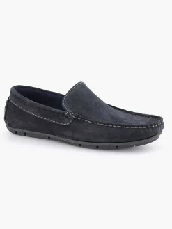 Easy Street Instappers-Blauwe Suede Comfort Instapper
