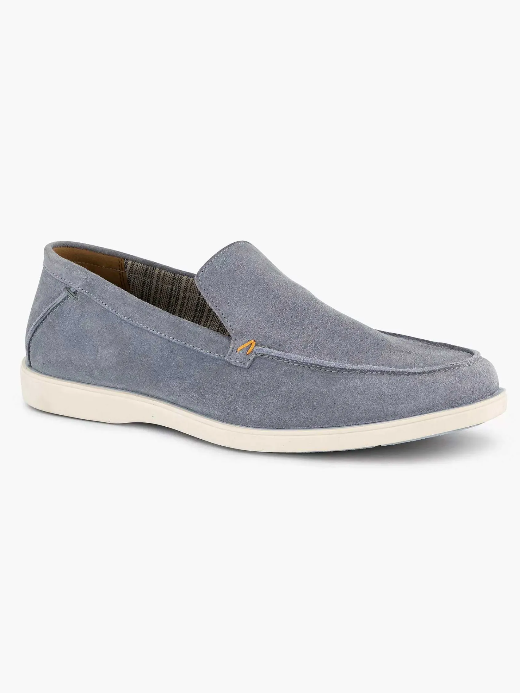 Memphis One Instappers-Blauwe Suede Loafer