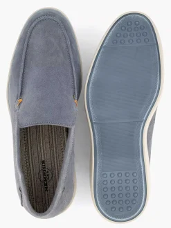Memphis One Instappers-Blauwe Suede Loafer