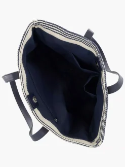Graceland Online Exclusive Accessoires-Blauw/ Witte Strandtas