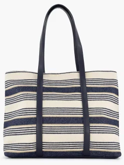 Graceland Online Exclusive Accessoires-Blauw/ Witte Strandtas