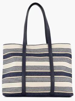 Graceland Online Exclusive Accessoires-Blauw/ Witte Strandtas