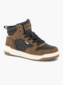 Vty Jongensschoenen-Bruine Hoge Sneaker