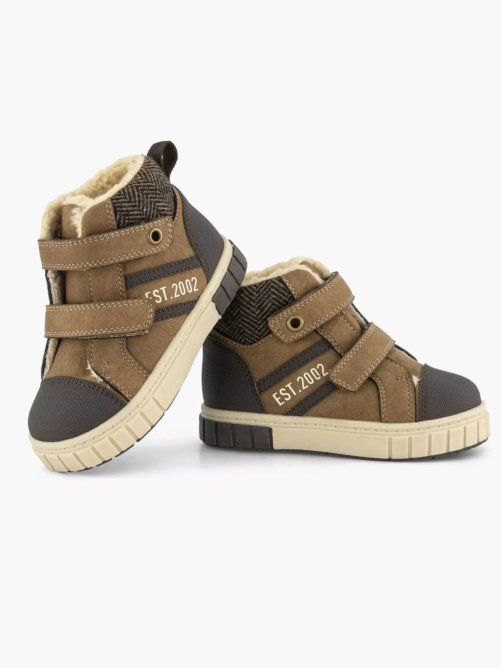 Vty Jongensschoenen-Bruine Hoge Sneaker