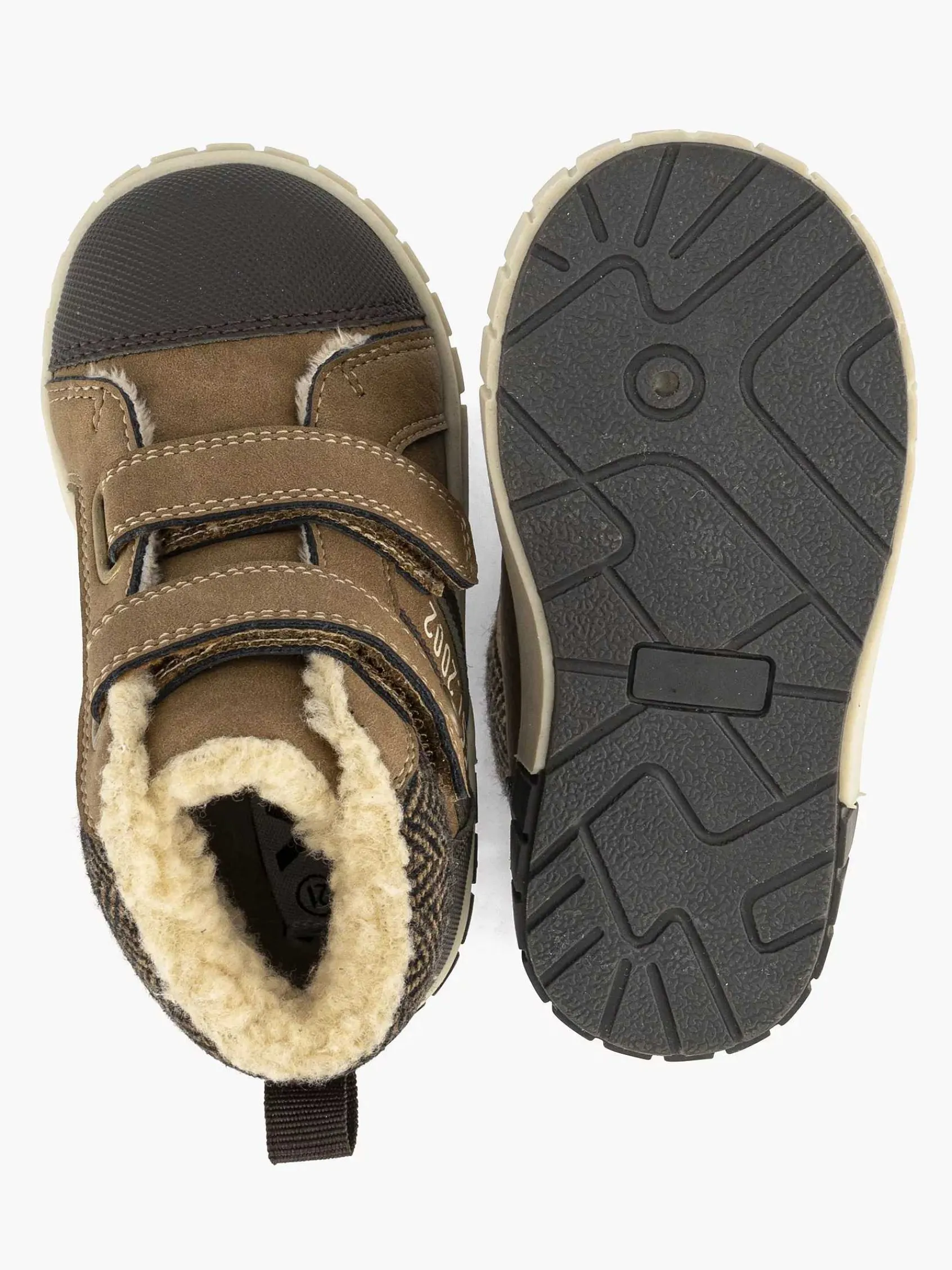Vty Jongensschoenen-Bruine Hoge Sneaker
