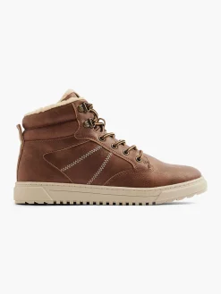 Vty Jongensschoenen-Bruine Hoge Sneaker