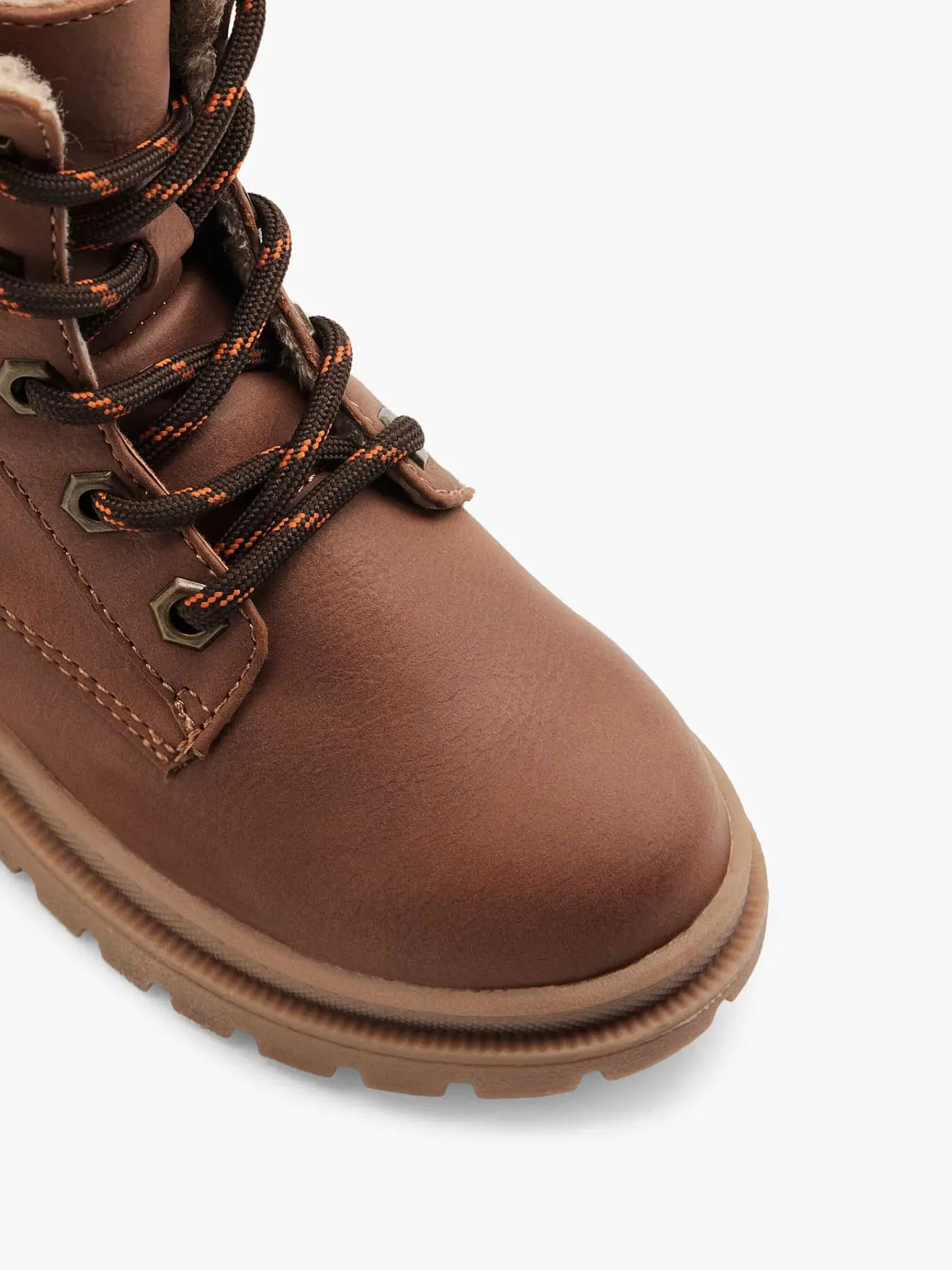Vty Jongensschoenen-Bruine Hoge Veterboot