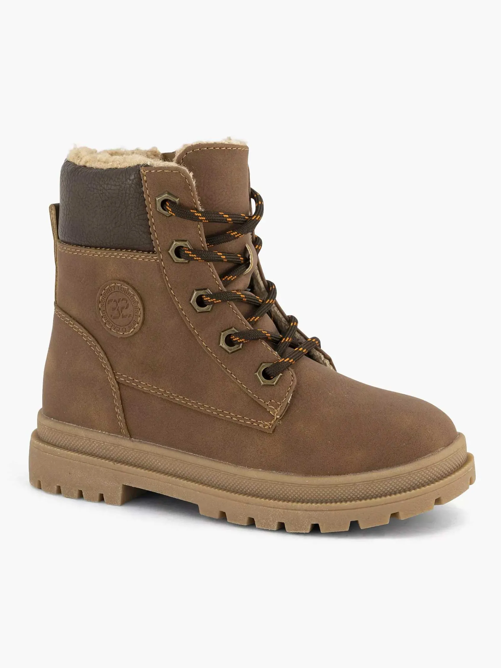 Vty Jongensschoenen-Bruine Hoge Veterboot