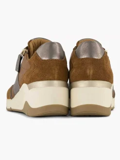 Medicus Comfort Schoenen-Bruine Leren Comfort Sneaker