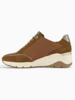 Medicus Comfort Schoenen-Bruine Leren Comfort Sneaker