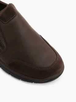 Gallus Geklede Schoenen-Bruine Leren Instapper