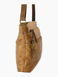 5th Avenue Online Exclusive Accessoires-Bruine Leren Schoudertas