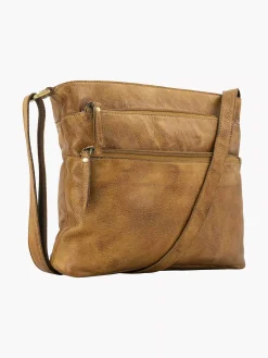 5th Avenue Online Exclusive Accessoires-Bruine Leren Schoudertas