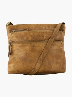 5th Avenue Online Exclusive Accessoires-Bruine Leren Schoudertas