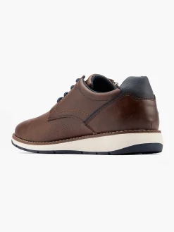 TOM TAILOR Sneakers-Bruine Leren Sneaker