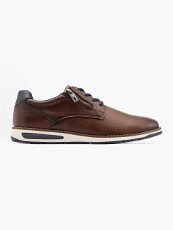 TOM TAILOR Sneakers-Bruine Leren Sneaker