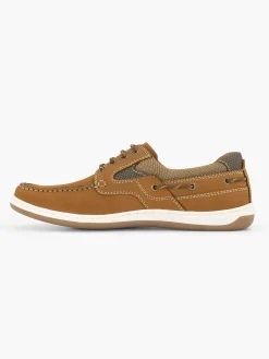 Gallus Geklede Schoenen-Bruine Leren Veterschoen