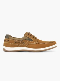 Gallus Geklede Schoenen-Bruine Leren Veterschoen