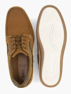 Gallus Geklede Schoenen-Bruine Leren Veterschoen