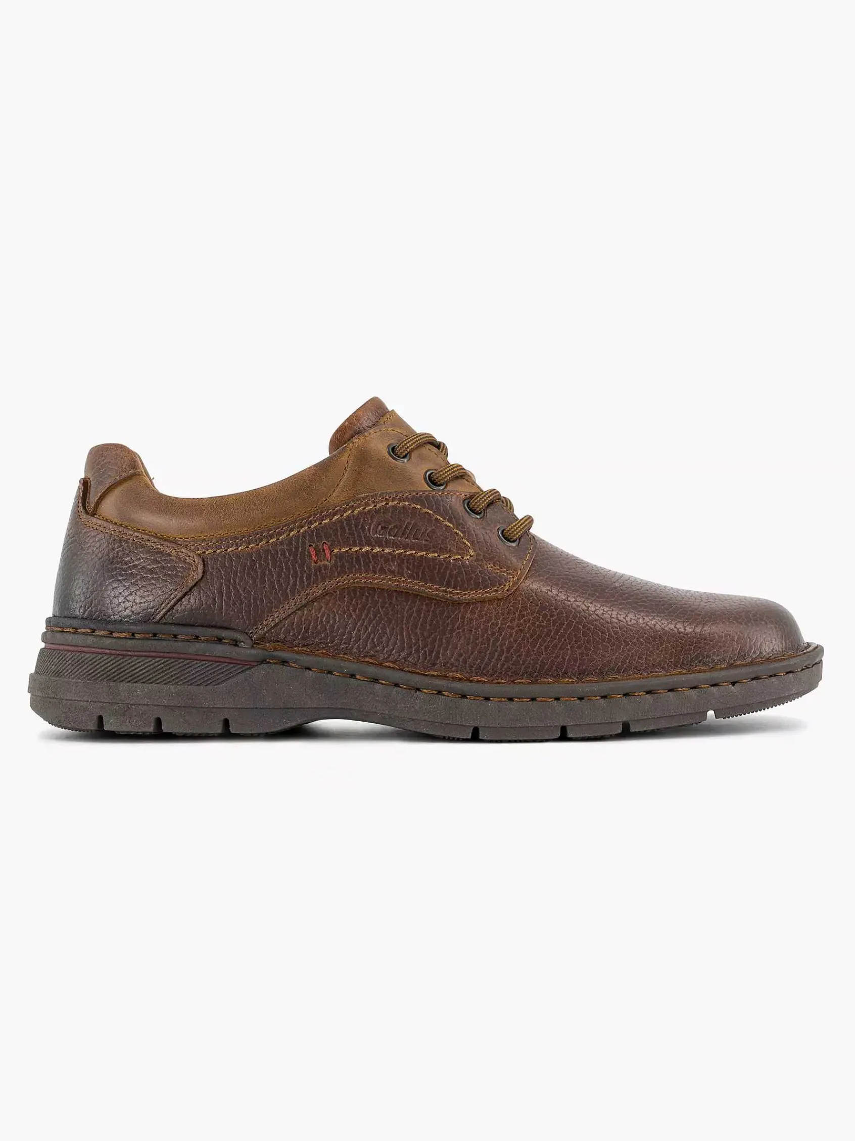 Gallus Geklede Schoenen-Bruine Leren Veterschoen