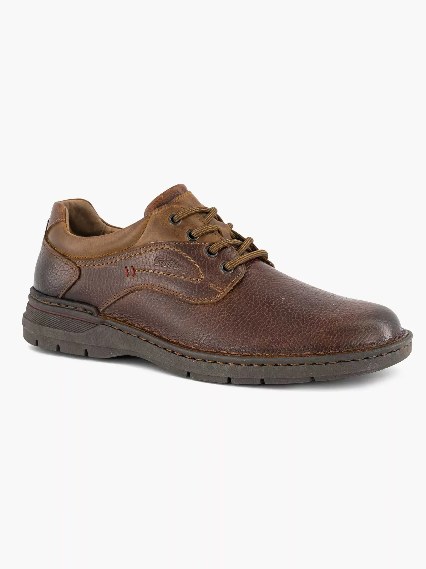 Gallus Geklede Schoenen-Bruine Leren Veterschoen