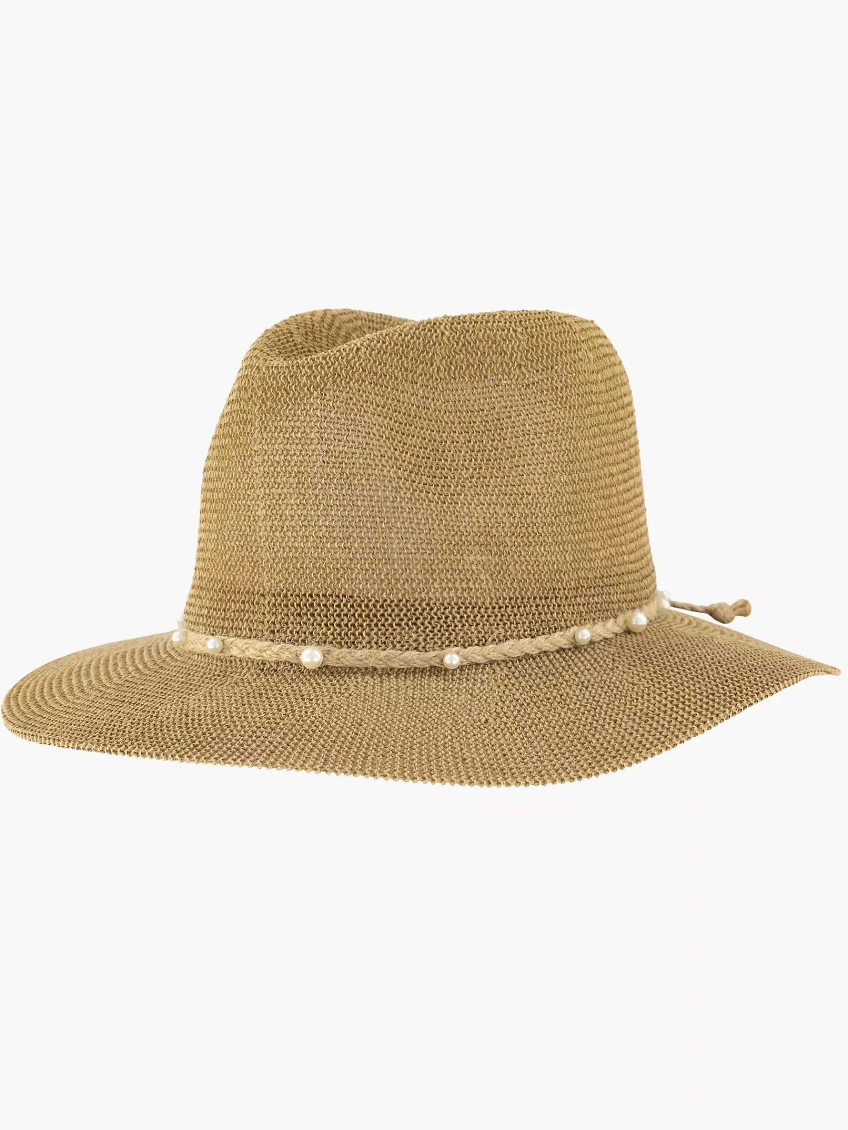 Graceland Online Exclusive Accessoires-Bruine Rieten Strandhoed