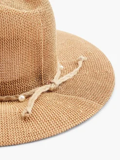 Graceland Online Exclusive Accessoires-Bruine Rieten Strandhoed