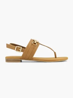 Graceland Sandalen-Bruine Sandaal Sierketting