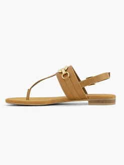 Graceland Sandalen-Bruine Sandaal Sierketting