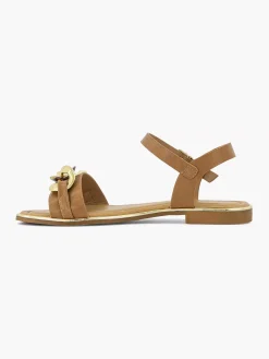 Graceland Sandalen-Bruine Sandaal Sierketting