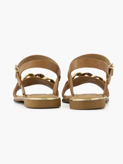 Graceland Sandalen-Bruine Sandaal Sierketting