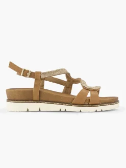 Graceland Sandalen-Bruine Sandaal Sierketting