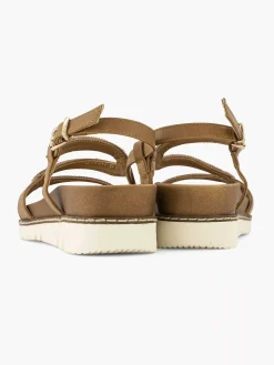 Graceland Sandalen-Bruine Sandaal Sierketting