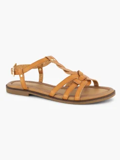 Graceland Sandalen-Bruine Sandalen Gevlochten