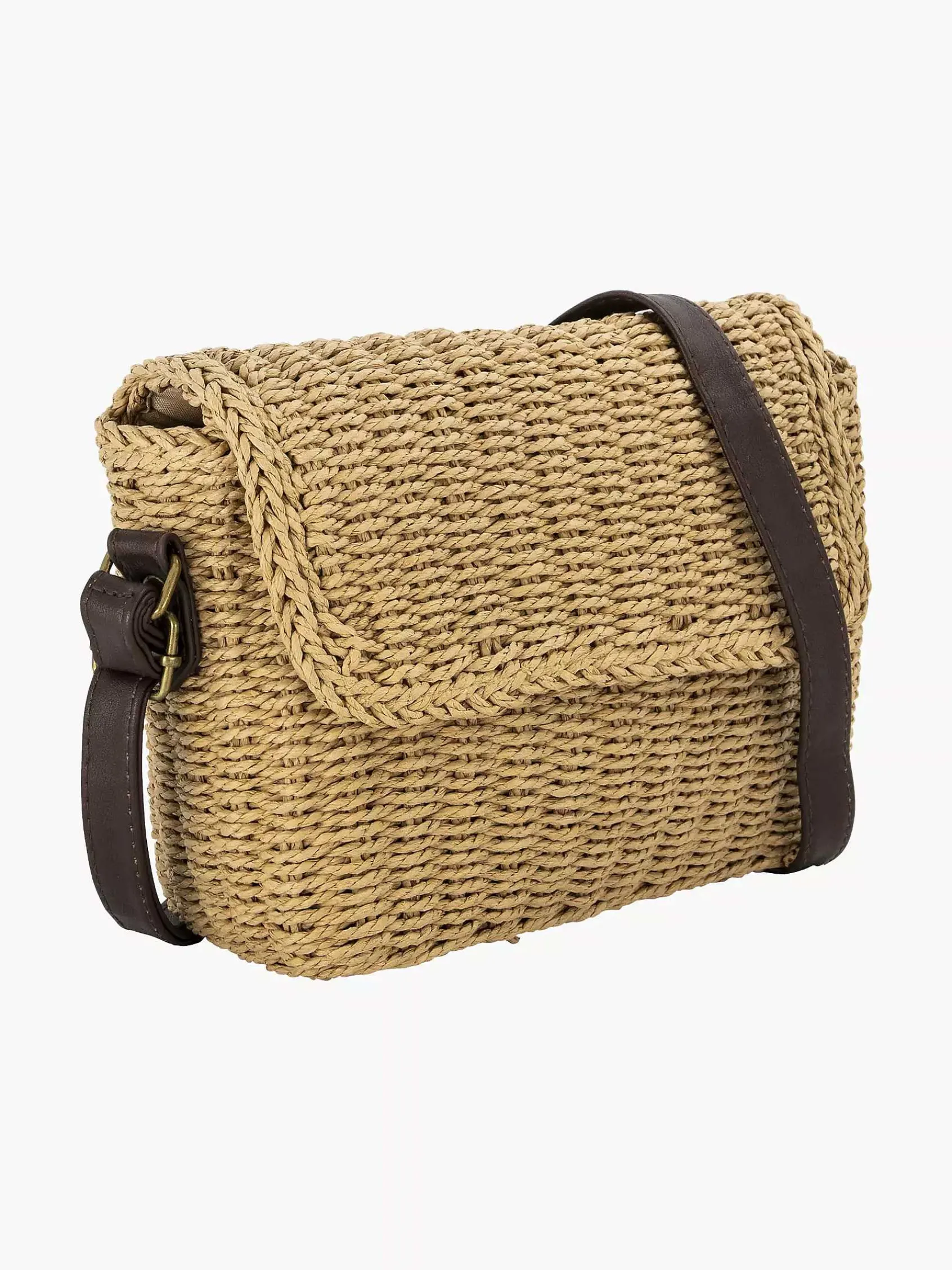 Graceland Online Exclusive Accessoires-Bruine Schoudertas Riet