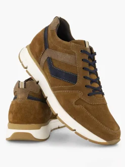 Gallus Sneakers-Bruine Suede Sneaker