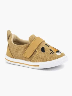 Vty Jongensschoenen-Cognac Canvas Instapper