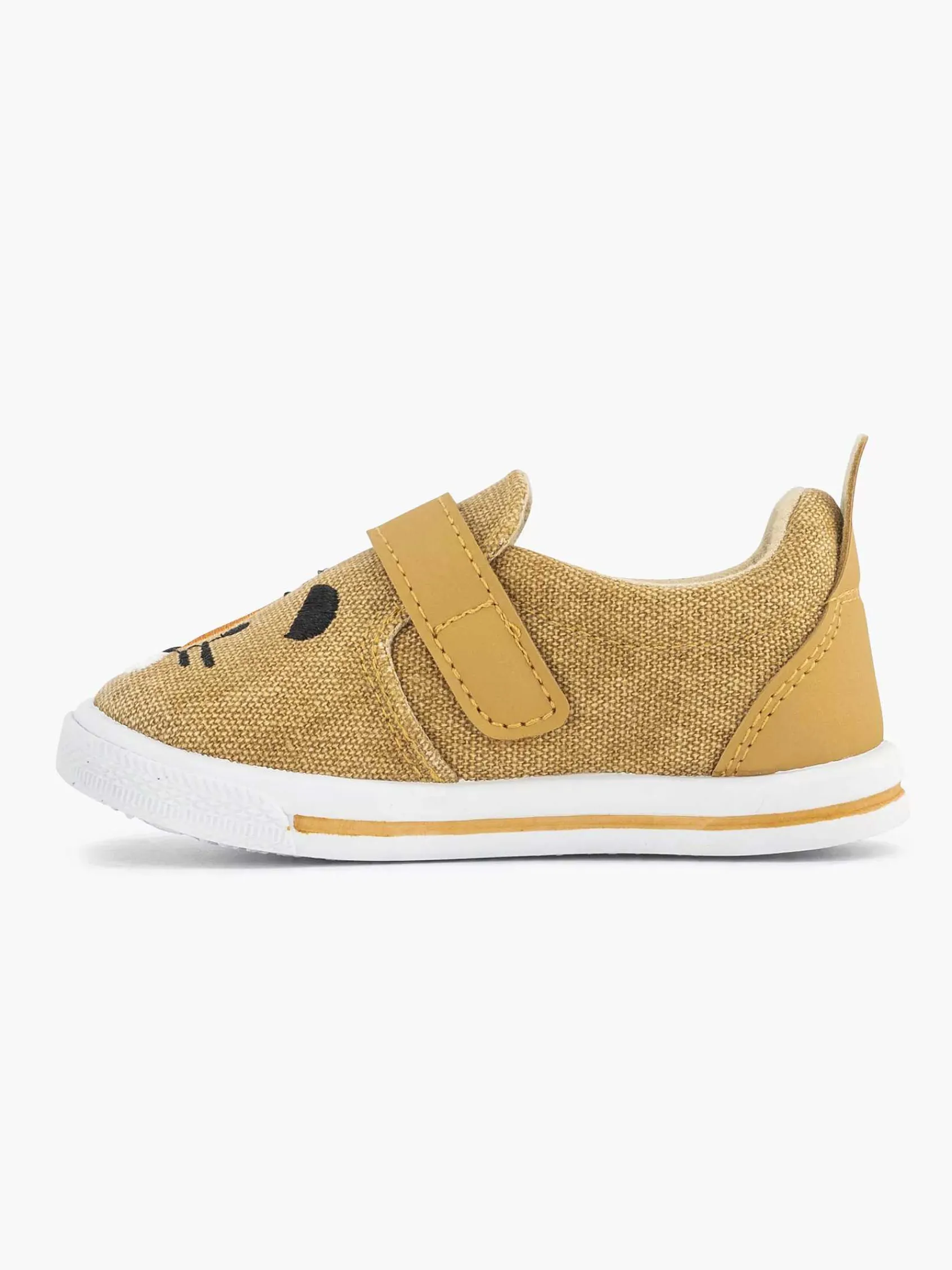 Vty Jongensschoenen-Cognac Canvas Instapper