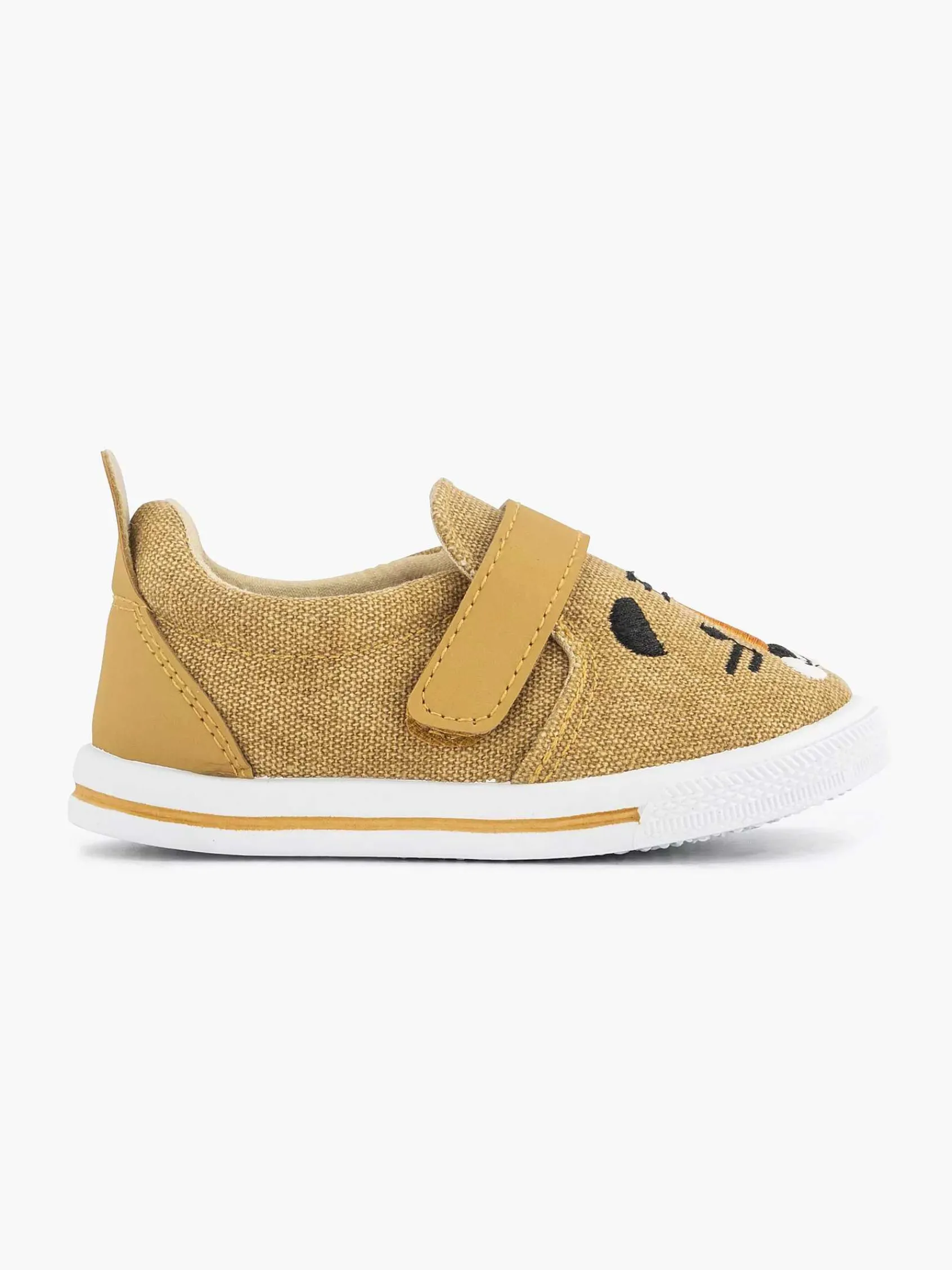 Vty Jongensschoenen-Cognac Canvas Instapper